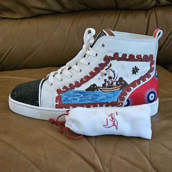 New Men's Christian Louboutin NO LIMIT GREEK High-End Luxury Shoes Sz 7.5 US - Picture 8 of 16